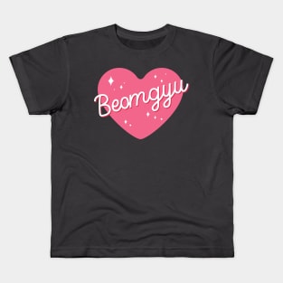 TXT Beomgyu pink heart Kids T-Shirt